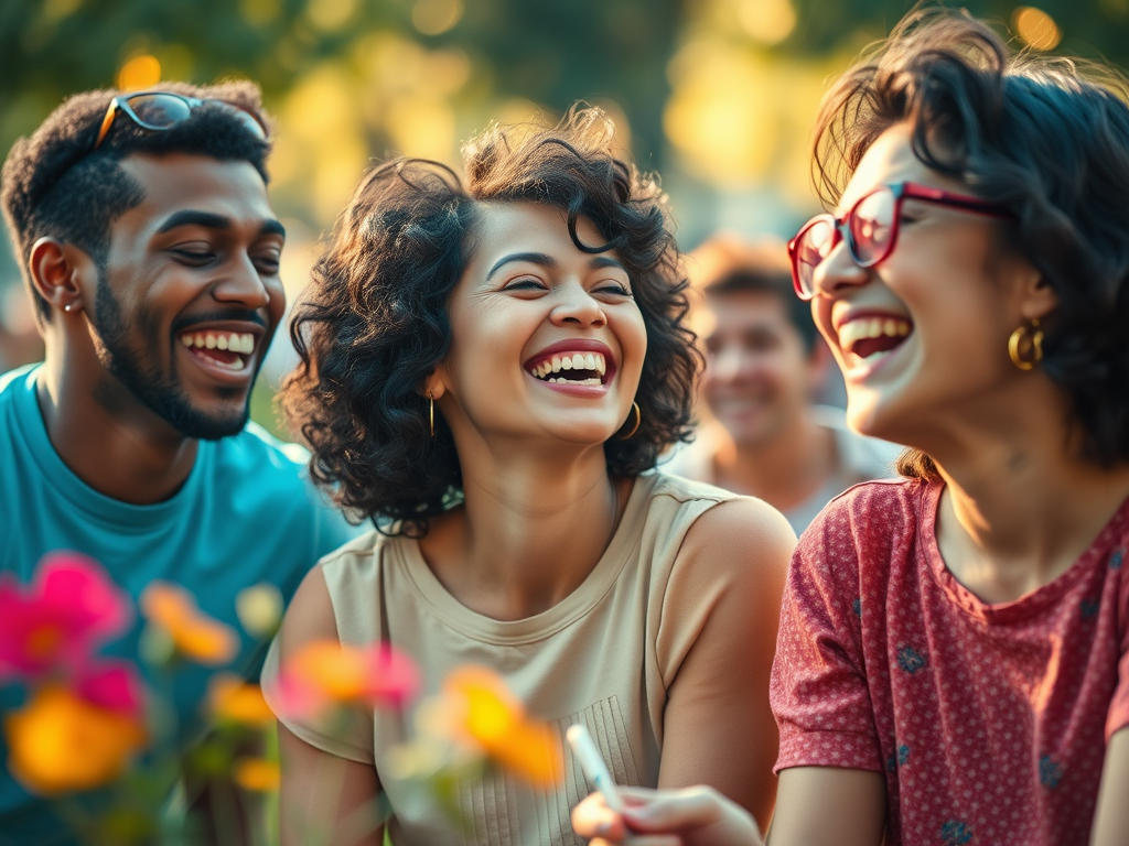 Laugh, laugh all the time, and happiness will come&nbsp;too?